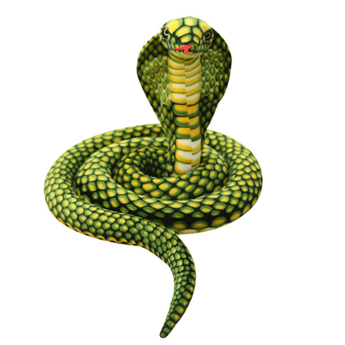 Peluche Cobra Serpent Python Poupée Farce Accessoire Décoration Fête Cadeau Vert 1
