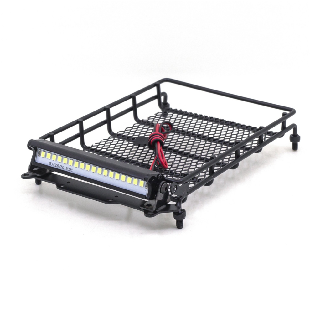 2X For Mn D90 D91 Mn90 Mn99s 1/12 Rc Car Upgrade Parts Metal Luggage Carrier Tray Roof Rack With Led Accessories Light 4853895303918