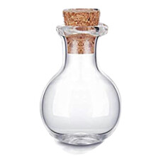 10pcs Mini Small Glass Bottles with Cork Stopper Clear Jars Tiny Wedding Vial Message Favor Jewelry