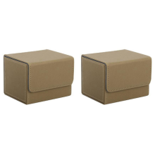 Lot de 2 boîtes à cartes à chargement latéral pour classeur 100+, couleur sable