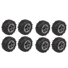 Lot de 8 pneus de roue 80 mm pour Xinlehong Q901 Q902 Q903 9130 9136 9137 9138 1/16 RC Car Upgrade Parts, 1