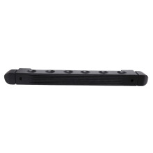 Soporte de pared para tacos de billar de madera dura con 6 clips, color negro