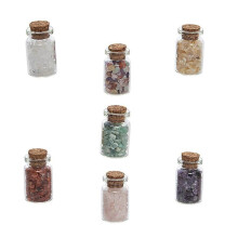 Mini Jars With Lids Decorative Bottle Table Corner Wishing Bottle Glass 7Pcs