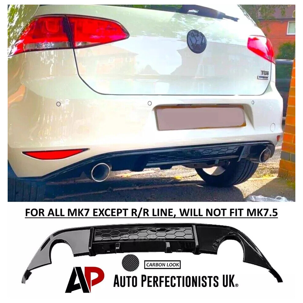 For Vw Golf Gti Mk7 Rear Valance Diffuser Spoiler Lip Splitter Kit 5061072669156
