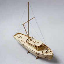 2X Ship Assembly Model DIY Kits Wooden Sailing Boat 1:30 Scale Decoration Toy Gift