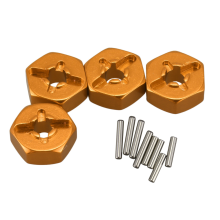 10-krotny aluminiowy adapter sześciokątny do piasty koła 12 mm, ulepszony do modelu 144001 1/14 RC Car Spare Parts, żółty