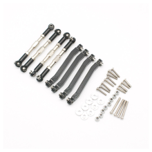 Lot de 4 tiges de traction de châssis en métal pour MN D90 D91 D96 D99 D99S MN90 MN99S 1/12 RC, noires