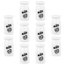 Miniature Milk Bottle Figurine For Home Decoration Office Use Micro Landscape Resin Mini Toys 10Pcs