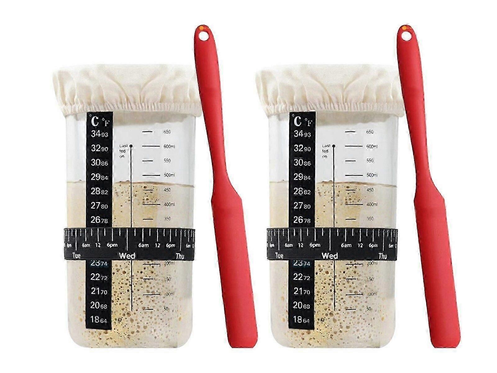 Ensemble Complet de Démarrage du Levain avec Pot, Récipient de Fermentation