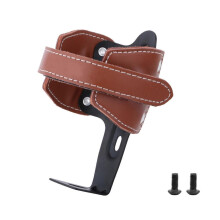Vintage Bike Water Bottles Holder Leather Bottles Cage Strap Seatpost Fork Frame for Stability and Convenience