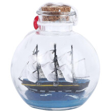 1pc Glass Bottle Ornament Decorative Craft Desktop Adornment (Assorted Color)