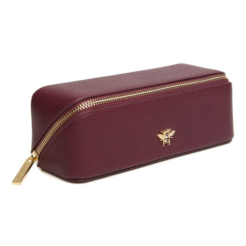 (Berry) Bee Mini Makeup Train Case