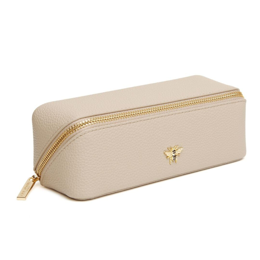 Alice Wheeler London (Stone) Bee Mini Makeup Train Case