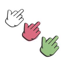 6 Stück Lustige Mittelfinger Saugnapf-Aufkleber für Handy & Tablet, Kunststoff