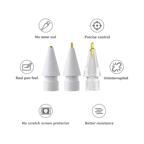 Pencil Tips for ,3 Styles No Wear Out Fine Point Precise Control Compatible with Tip 1