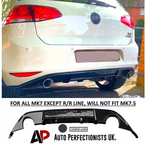 VW Golf TSI TDI MK7 Rear Valance Diffuser Spoiler Lip Splitter on OnBuy