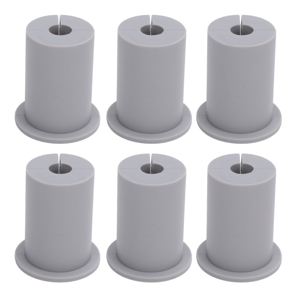 6Pcs Grey Silicone Ethernet Cable Grommet Wall Pass-Through 1 Inch 8411331225543