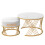 (white) 2-in-1 round coffee table with marble top 3