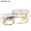 (white) 2-in-1 round coffee table with marble top 4