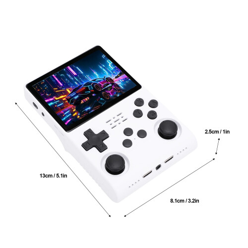 3.5" IPS Retro Handheld Game Console 256GB 30,000 Games White 1