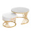 (white) 2-in-1 round coffee table with marble top 9