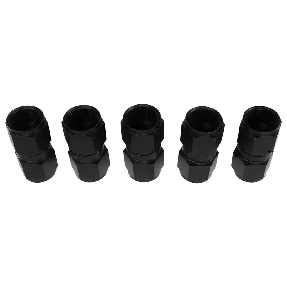 5Pcs 10An Fitting Adapter Female Straight Black 9121376021619