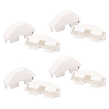 8pcs White PVC Picket Fence Cap, Rainproof, Windproof Garden Decor