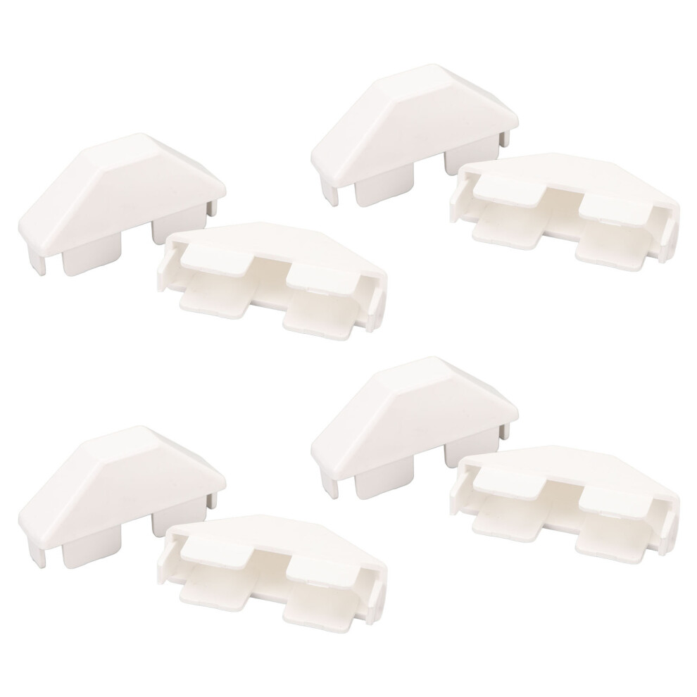 8Pcs White Pvc Picket Fence Cap, Rainproof, Windproof Garden Decor 4981331230655