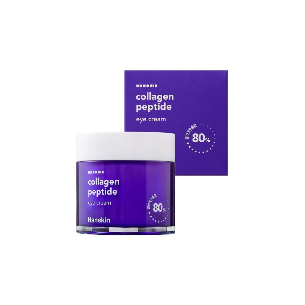 Hanskin Collagen Peptide Eye Cream | Anti-Aging & Hydrating Eye Care| Dark Circles, Puffiness | Fine Lines - 80ml