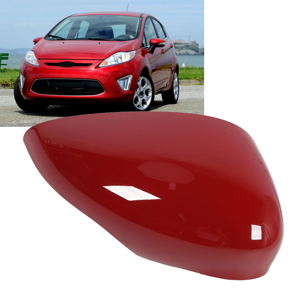 Rearview Mirror Cap For Fiesta 2008-2017 Abs Weather Resistant Replacement Red 7681331232204