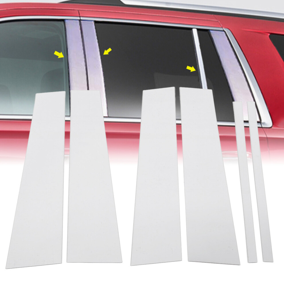 6Pcs Chrome Mirror Effect Door Pillar Post Cover For Pilot 2009-2015 9311331232772