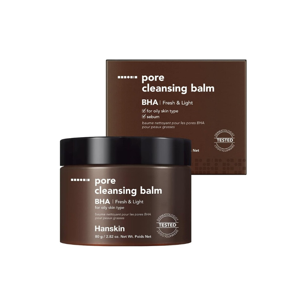 Hanskin Pore Cleansing Balm BHA Fresh |Deep Cleansing & Exfoliating Balm for Oily, Acne-Prone - 80g