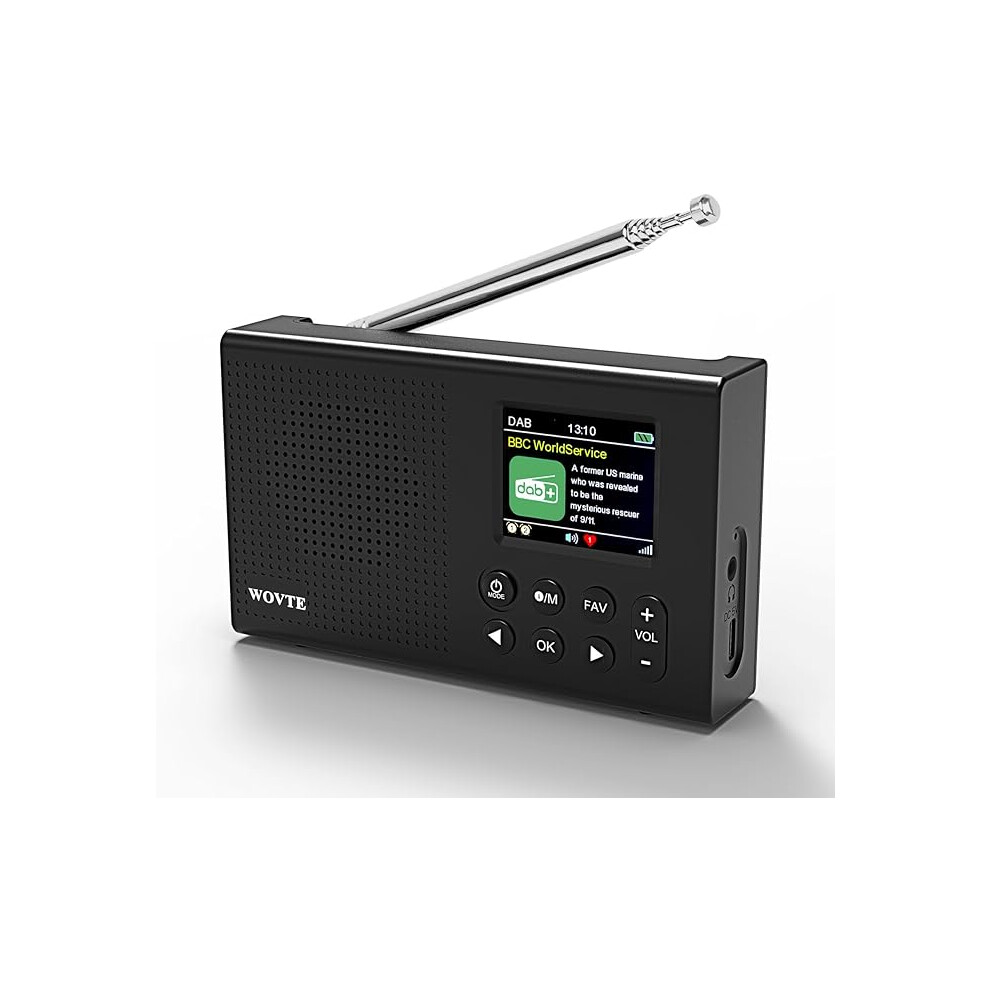 WOVTE DAB Portable Digital Radio Rechargeable Battery Or Mains Powered - View #6