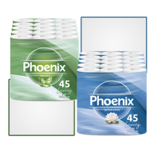 Phoenix Toilet Rolls 90 Pack 3Ply Aloe Vera & Quilted Luxury Unscented