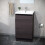 NES Home Nes Home 485mm Left Hand Dark Oak Vanity Unit with White Resin Basin 2