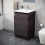 NES Home Nes Home 485mm Left Hand Dark Oak Vanity Unit with White Resin Basin 1