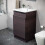 NES Home Nes Home 485mm Left Hand Dark Oak Vanity Unit with White Resin Basin 3