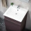 NES Home Nes Home 485mm Left Hand Dark Oak Vanity Unit with White Resin Basin 4