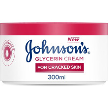 Johnson's Glycerin Cream For Cracked Skin Enriched With Vitamin E For Dry Cracked Areas, Soothing And Repairing Formula Helps To Relieve Cracks 300ml