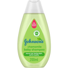 Johnson's Baby Shampoo Chamomile 200ml | Made with NO MORE TEARS Formula | Gentle to the Eyes as Pure Water | Free from Dyes, Parabens & Sulphates