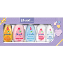 Johnson's Baby Essentials Care Gift Box | Complete Set of Baby Shampoo, Soft Lotion, Bath, Oil, Powder & Wipes | Nourishing for Newborns & Toddlers