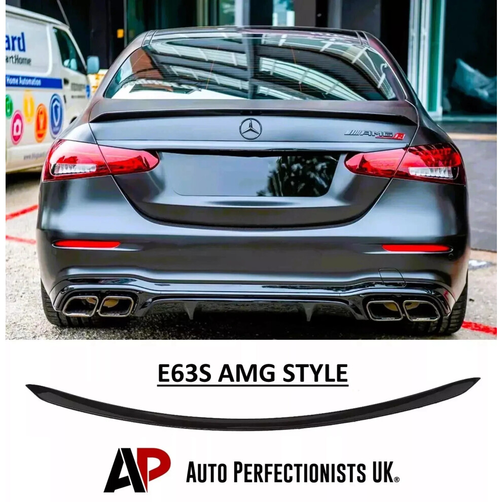 For Mercedes E Class E63s Amg Style W213 Boot Lip Spoiler 2020+ Black 5061072669330