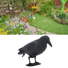 Kunststoff-Krähe als Lockvogel, Schwarzkrähe, für Jagt, Gartendekoration, 20cm