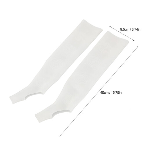 SEBS Manchon long pour bras 40  9,5 cm Blanc 2 pièces 1