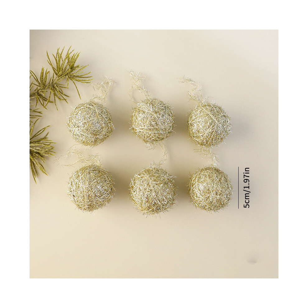 (Gold) Christmas Yarn Tree Ball Ornaments For Tree Decoration Diy Supplies Craft Gift-image-OPC-PJ9RKFW-NEW