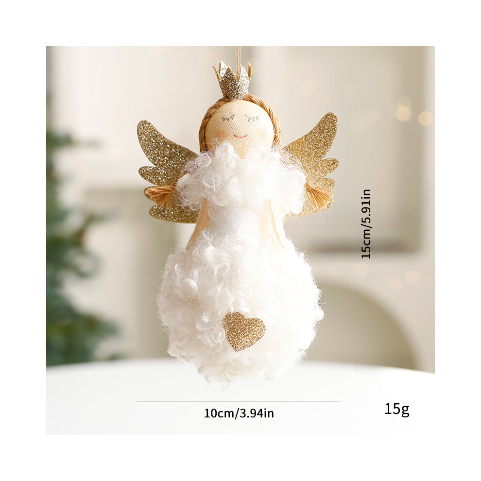 (White) Angel Tree Christmas Girl Pendant With Cartoon Style Seasonal For Festivities-image-OPC-PJ9RKH6-NEW