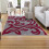 Hand Carved Thick Area Rug - Florence - Grey/Red 1
