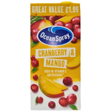 Ocean Cranberry And Mango Juice - 1ltr (Pack of 12)