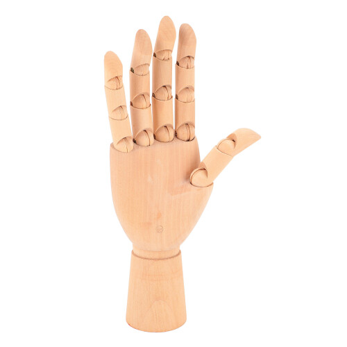 Modelo de mano de madera, mano derecha, dedos flexibles 2