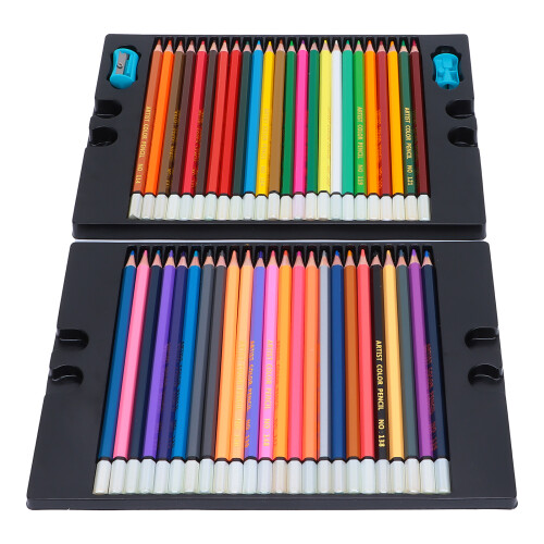 Color Pencil Set Wood Soft Core Hexagonal Oil
